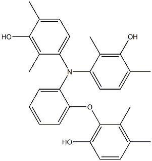 N,N-Bis(3-hydroxy-2,4-dimethylphenyl)-2-(6-hydroxy-2,3-dimethylphenoxy)benzenamine Struktur