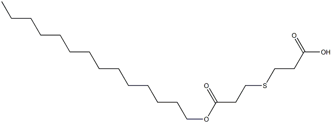 3,3'-Thiodipropionic acid hydrogen 1-tetradecyl ester Struktur