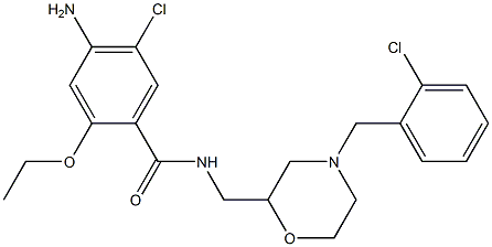 4-Amino-5-chloro-2-ethoxy-N-[[4-(2-chlorobenzyl)-2-morpholinyl]methyl]benzamide Struktur