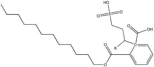 Phthalic acid 1-dodecyl 2-(1-potassiosulfopropyl) ester Struktur