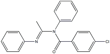 N1-(p-Chlorobenzoyl)-N1,N2-diphenylacetamidine Struktur