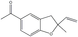 2-Methyl-2-vinyl-5-acetyl-2,3-dihydrobenzofuran Struktur