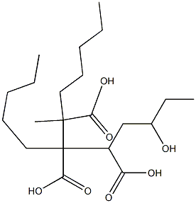 Butane-1,2,3-tricarboxylic acid 1-(2-hydroxybutyl)2,3-dipentyl ester Struktur