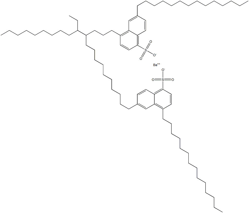 Bis(4,6-ditetradecyl-1-naphthalenesulfonic acid)barium salt Struktur