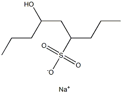 6-Hydroxynonane-4-sulfonic acid sodium salt Struktur