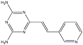 6-[2-(3-Pyridinyl)ethenyl]-1,3,5-triazine-2,4-diamine Struktur