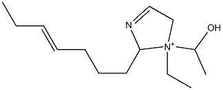 1-Ethyl-2-(4-heptenyl)-1-(1-hydroxyethyl)-3-imidazoline-1-ium Struktur