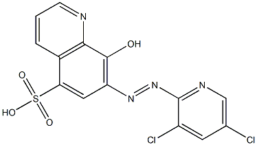 7-(3,5-Dichloro-2-pyridylazo)-8-hydroxyquinoline-5-sulfonic acid Struktur