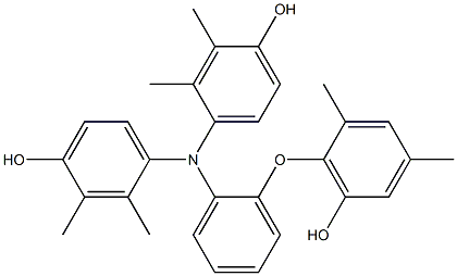 N,N-Bis(4-hydroxy-2,3-dimethylphenyl)-2-(6-hydroxy-2,4-dimethylphenoxy)benzenamine Struktur