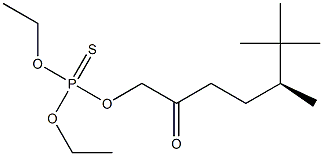 Thiophosphoric acid O,O-diethyl S-(5-tert-butyl-2-oxohexyl) ester Struktur