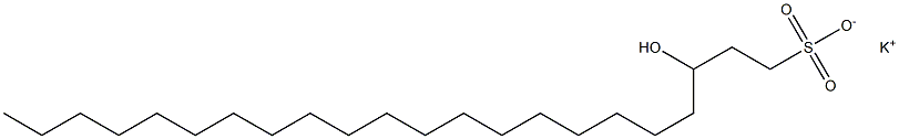 3-Hydroxydocosane-1-sulfonic acid potassium salt Struktur