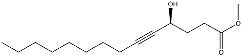 (S)-4-Hydroxy-5-tetradecynoic acid methyl ester Struktur