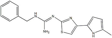 N-[Amino(benzylamino)methylene]-4-(5-methyl-1H-pyrrole-2-yl)thiazole-2-amine Struktur