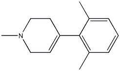 1-Methyl-4-(2,6-dimethylphenyl)-1,2,3,6-tetrahydropyridine Struktur