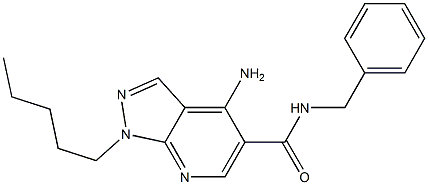 1-Pentyl-4-amino-N-benzyl-1H-pyrazolo[3,4-b]pyridine-5-carboxamide Struktur