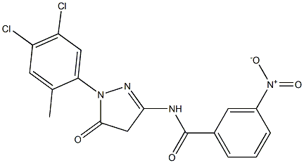 1-(4,5-Dichloro-2-methylphenyl)-3-(3-nitrobenzoylamino)-5(4H)-pyrazolone Struktur