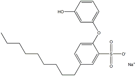 3'-Hydroxy-4-nonyl[oxybisbenzene]-2-sulfonic acid sodium salt Struktur