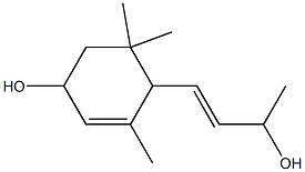 (E)-4-(4-Hydroxy-2,6,6-trimethyl-2-cyclohexen-1-yl)-3-buten-2-ol Struktur