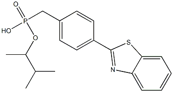 4-(2-Benzothiazolyl)phenylmethylphosphonic acid isopropylethyl ester Struktur