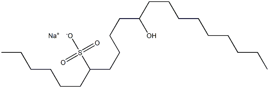 12-Hydroxyhenicosane-7-sulfonic acid sodium salt Struktur