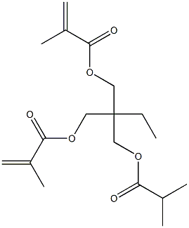 Isobutyric acid 2,2-bis(methacryloyloxymethyl)butyl ester Struktur