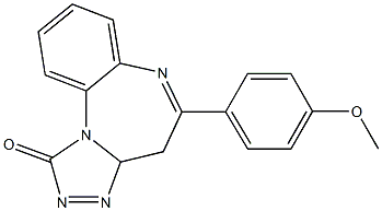 3a,4-Dihydro-5-(4-methoxyphenyl)-1H-[1,2,4]triazolo[4,3-a][1,5]benzodiazepin-1-one Struktur