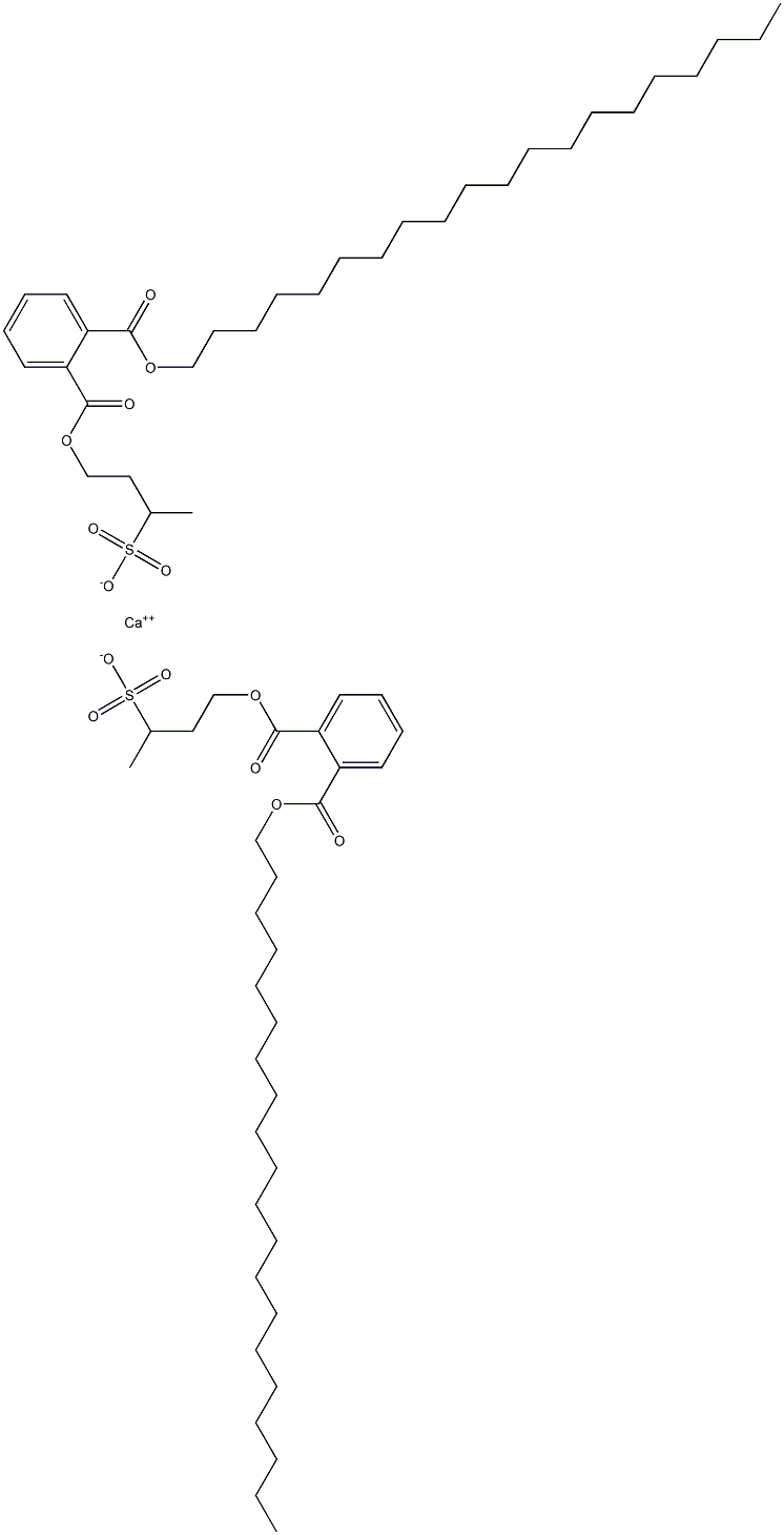 Bis[4-[(2-icosyloxycarbonylphenyl)carbonyloxy]butane-2-sulfonic acid]calcium salt Struktur