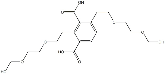 2,4-Bis(7-hydroxy-3,6-dioxaheptan-1-yl)isophthalic acid Struktur