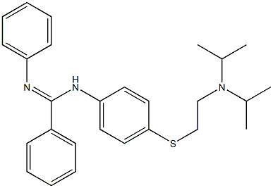 N-[4-[[2-(Diisopropylamino)ethyl]thio]phenyl]-N'-phenylbenzamidine Struktur