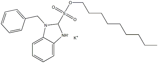 1-Benzyl-2,3-dihydro-2-nonyl-1H-benzimidazole-2-sulfonic acid potassium salt Struktur