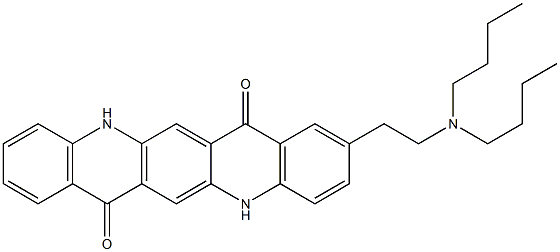 2-[2-(Dibutylamino)ethyl]-5,12-dihydroquino[2,3-b]acridine-7,14-dione Struktur