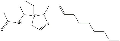 1-[1-(Acetylamino)ethyl]-2-(2-decenyl)-1-ethyl-3-imidazoline-1-ium Struktur