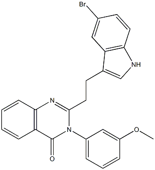 2-[2-(5-Bromo-1H-indol-3-yl)ethyl]-3-(3-methoxyphenyl)quinazolin-4(3H)-one Struktur