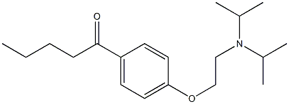 1-[4-[2-(Diisopropylamino)ethoxy]phenyl]-1-pentanone Struktur