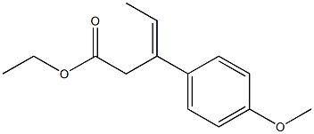 (E)-3-(4-Methoxyphenyl)-3-pentenoic acid ethyl ester Struktur