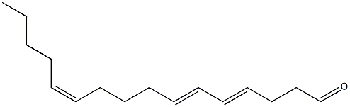 (4E,6E,11Z)-4,6,11-Hexadecatrienal Struktur