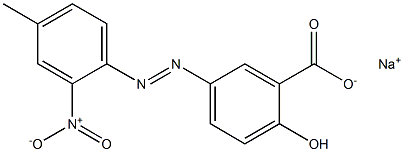 2-Hydroxy-5-[(4-methyl-2-nitrophenyl)azo]benzoic acid sodium salt Struktur