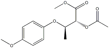 (2R,3R)-2-Acetoxy-3-(p-methoxyphenoxy)butyric acid methyl ester Struktur