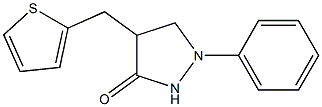 1-Phenyl-4-[(2-thienyl)methyl]pyrazolidin-3-one Struktur