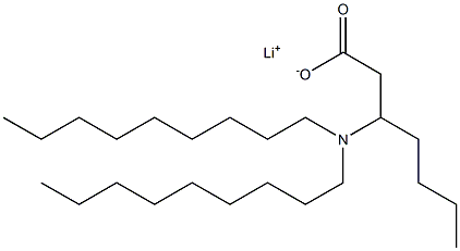 3-(Dinonylamino)heptanoic acid lithium salt Struktur