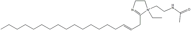 1-[2-(Acetylamino)ethyl]-1-ethyl-2-(2-octadecenyl)-2-imidazoline-1-ium Struktur