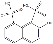 2-Hydroxy-1,8-naphthalenedisulfonic acid Struktur