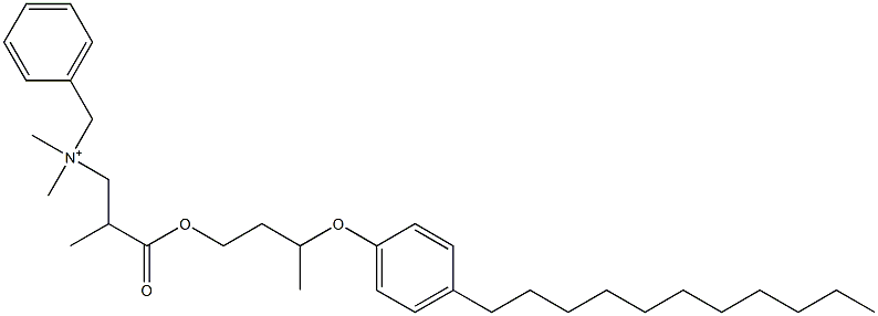 N,N-Dimethyl-N-benzyl-N-[2-[[3-(4-undecylphenyloxy)butyl]oxycarbonyl]propyl]aminium Struktur