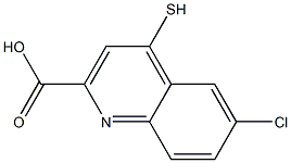 4-Mercapto-6-chloroquinoline-2-carboxylic acid Struktur