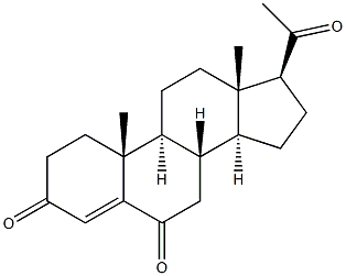 Pregn-4-ene-3,6,20-trione Struktur