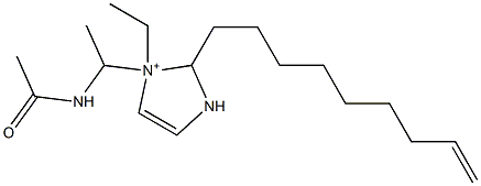 1-[1-(Acetylamino)ethyl]-1-ethyl-2-(8-nonenyl)-4-imidazoline-1-ium Struktur