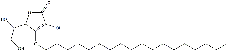 3-Hydroxy-5-(1,2-dihydroxyethyl)-4-octadecyloxyfuran-2(5H)-one Struktur