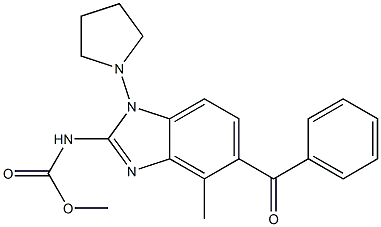 N-[5-Benzoyl-1-(1-pyrrolidinyl)methyl-1H-benzimidazol-2-yl]carbamic acid methyl ester Struktur