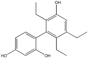 2',5',6'-Triethyl-1,1'-biphenyl-2,3',4-triol Struktur