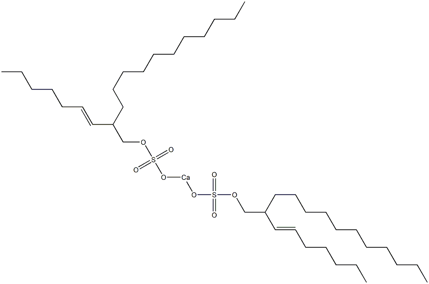 Bis[2-(1-heptenyl)tridecyloxysulfonyloxy]calcium Struktur